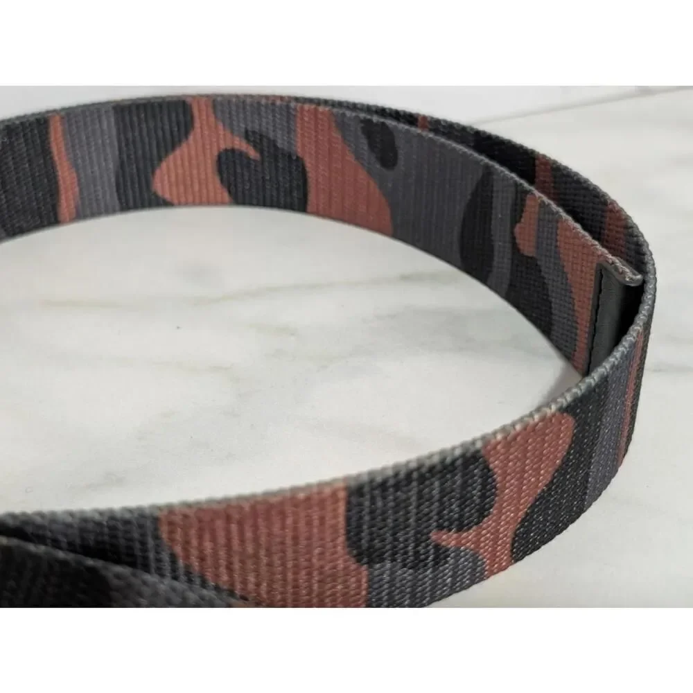 The Rail Men's Olive Camo Print Web Adjustable Belt Size L/XL